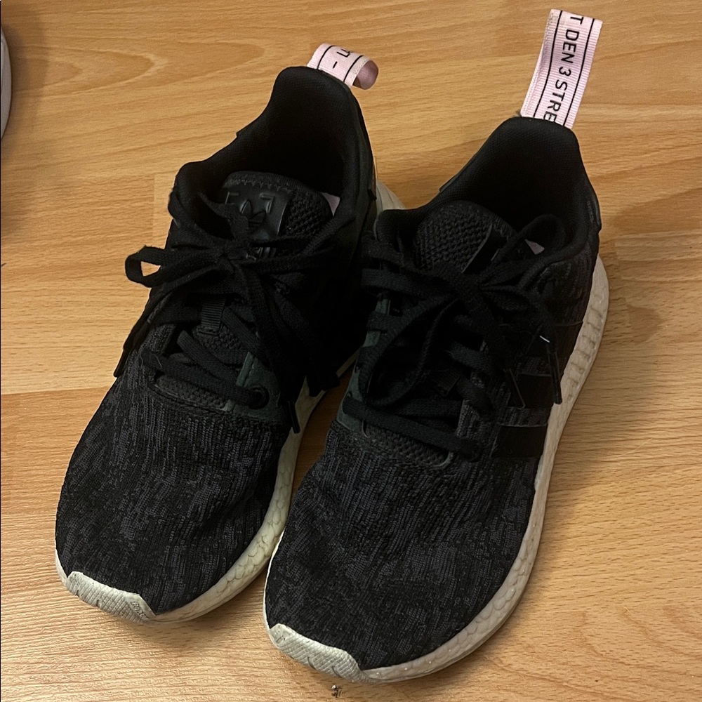 Adidas Originals NMD R2 Glitch Black Wonder Pink Shoes BY9314